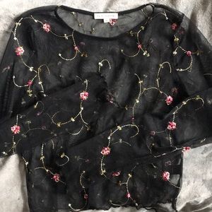 Sheer black long sleeve L.A Hearts